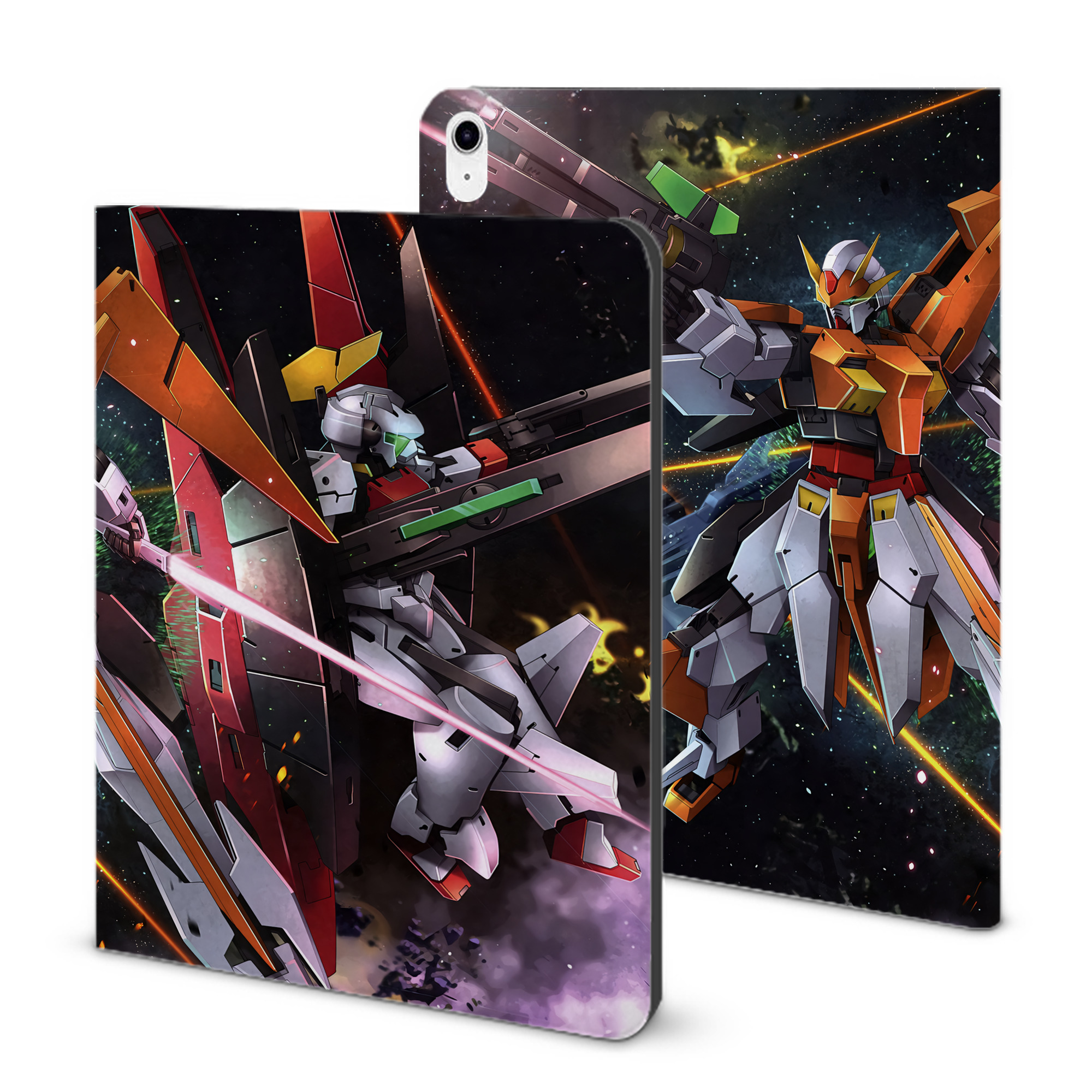 （画像用） 機動戦士ガンダム Mobile Suit Gundam IPad ケース ブック型 PUレザー TPU 耐衝撃 軽量 薄型 ペン収納なし 全面保護 IPad 各モデル対応